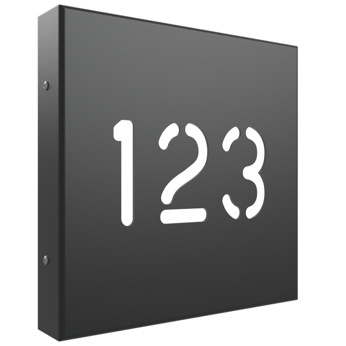 ProtectorAl 280 x 280mm Monument Aluminium Cut Through Custom House Box Sign