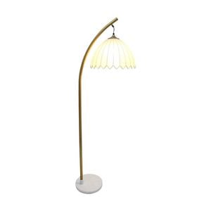Lvd Scallop Dome Shade Brushed Gold Metal Floor Lamp Home Decor 38x38x160cm