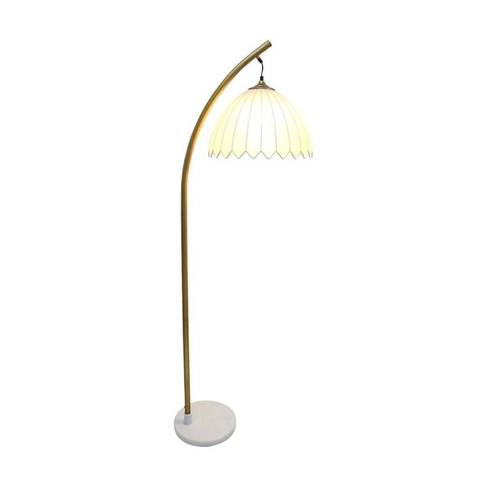 Lvd Scallop Dome Shade Brushed Gold Metal Floor Lamp Home Decor 38x38x160cm