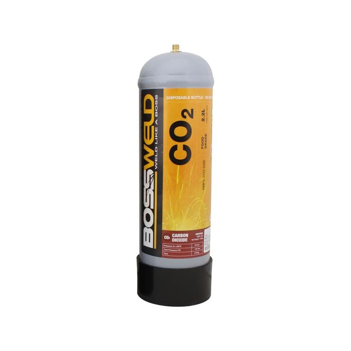 Bossweld 2.2lt CO2 Disposable Gas Bottle
