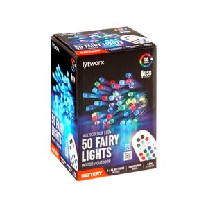 Lytworx Multicolour Battery/USB Powered Fairy Lights - 50 Pack