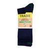 Tradie Men's Navy Bamboo Ribbed Crew Socks 3 Pack 7-10
