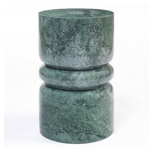 Crescent Solid Marble Side Table