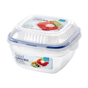 Locknlock 950ml Classic Special Salad Stackable Food Lunch Box w/ Divider Clear