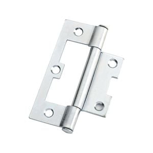 Lane 75 x 47 x 1.6mm Zinc Plated Fixed Pin Easy Fit Hinge - 2 Pack