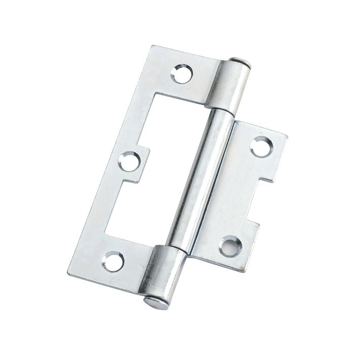 Lane 75 x 47 x 1.6mm Zinc Plated Fixed Pin Easy Fit Hinge - 2 Pack