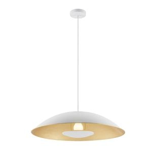 Telbix Daxia Industrial Pendant Hanging Lamp Light Metal White Gold Foil Sand
