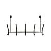 Adoored 5 Hook Black Nickel Over-The-Door Deco Hook Rack