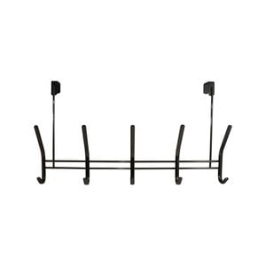 Adoored 5 Hook Black Nickel Over-The-Door Deco Hook Rack