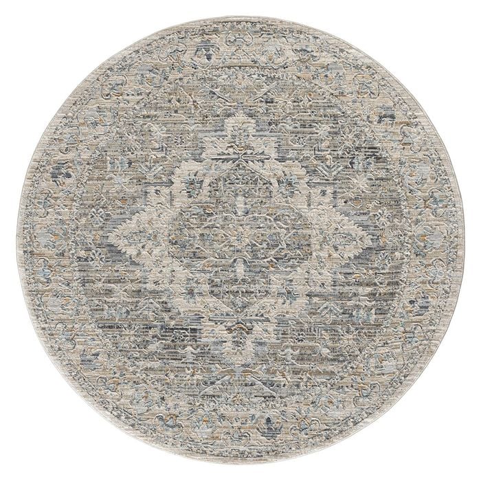 Aubre Contemporary Circular Rug - Aubre Dark Taupe 200 X 200 Cm
