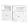Artiss 2x Buffet Sideboard Cabinet Louvred Server White