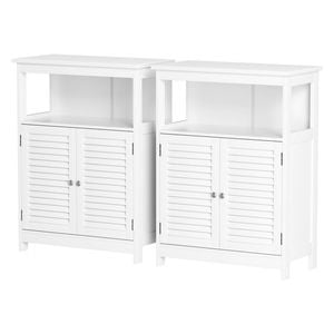 Artiss 2x Buffet Sideboard Cabinet Louvred Server White