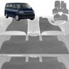 6D Diamond Car Floor Mats for VolksWagen Multivan 2016-Current-Ultimate Set-Grey-Outback GT