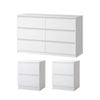 Oikiture 6 Chest of Drawers and 2 Bedside Tables Cabinet Set