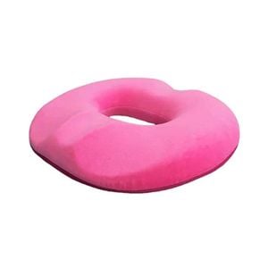 Catzon Donut Tailbone Pillow Men Detachable Cover Hemorrhoid Cushion-rose Red