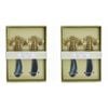 2x 2pc LVD Metal Bee 14.5cm Butter Spreader Set - Gold/Silver