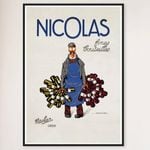 Galrie Nicolas Fine Bottles Vintage Poster by Jules Isnard Dransy Timeless French Art, Black Frame, A4 21 x 30cm (8 x 12inch)