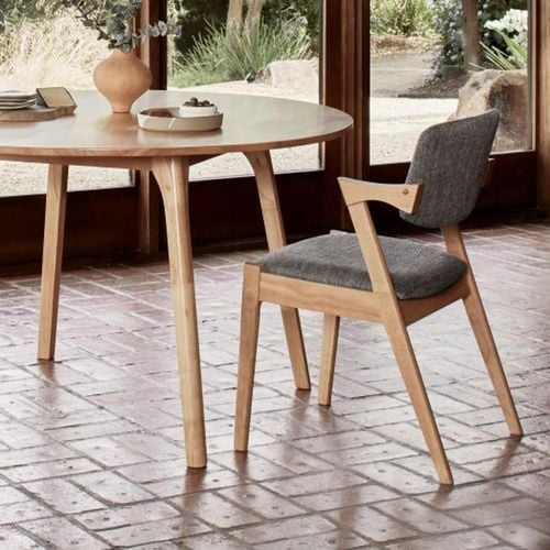 Bella Set of 2 Natural Dining Chair Black Bunnings Australia