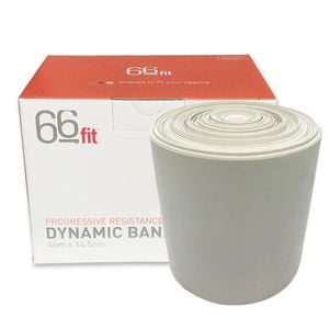 Dynamic Resistance Band 46m Roll - Premium Exercise Bands for Rehabilitation & Fitness - XXX-Firm Silver