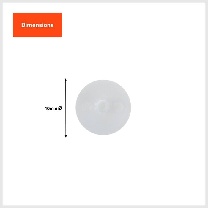 Taskmaster 10mm White Screw Caps - 250 Pack