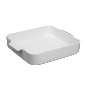 Olympia Whiteware Square Eared Roaster Porcelain Oven Dish 260x225x50mm 2 Pack