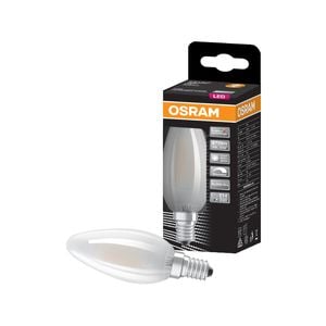 Osram Filament Candle SES LED 470lm Cool White 4W Frosted Dimmable Light Globe - 1 Pack