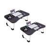 SOGA 2 Pack Foldable Laptop Bed Tables Black