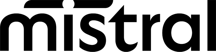 Mistral logo in black colourway