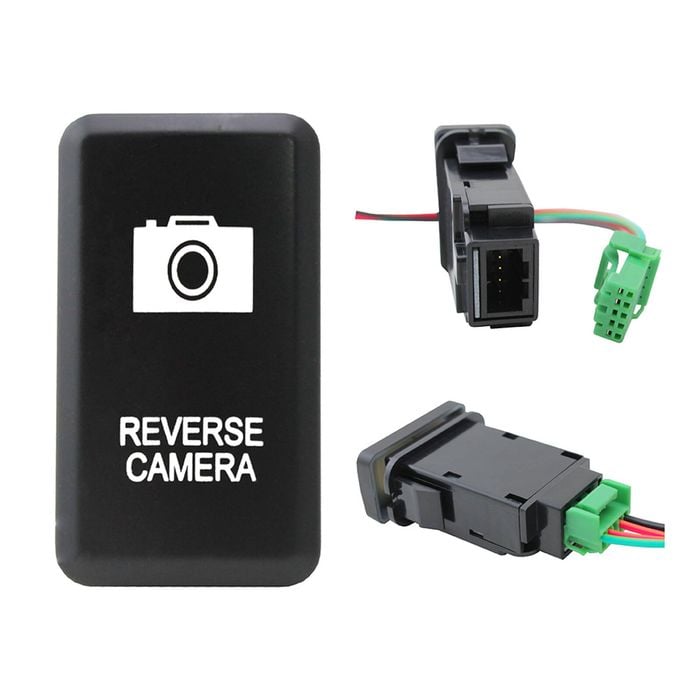 Switch Boss Green LED Push Switch fits Toyota Hilux (2005-2015) 120 Series (2003-2009) - Reverse Camera