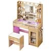 Artiss Dressing Table Vanity Desk LED RGB Light Charging Station Wood