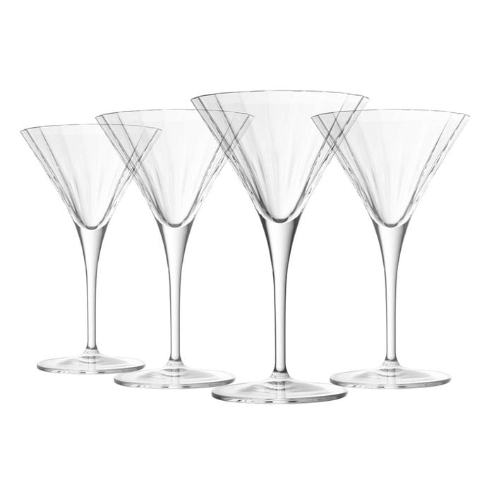Luigi Bormioli Bach Set Of 4 Martini Glasses 260ml