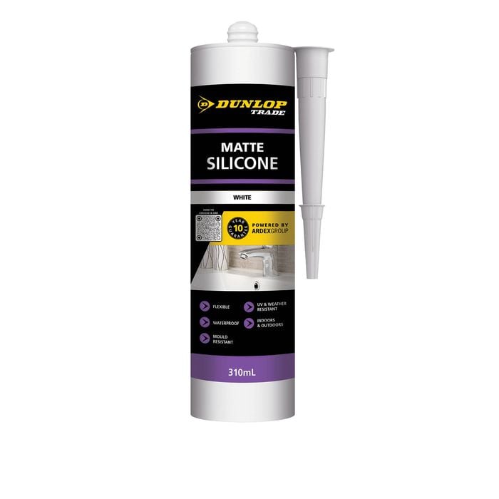 Dunlop 310ml Matte Coloured Silicone - Matte White