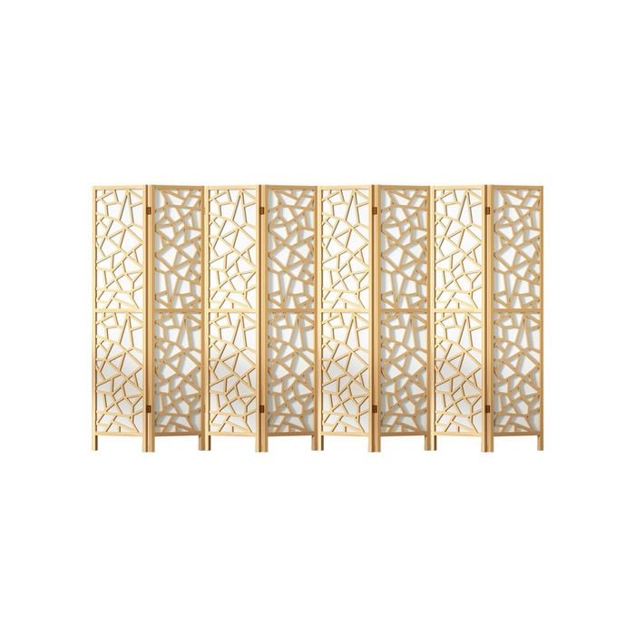Artiss 8 Panel Room Divider Screen 325x170cm Clover Natural