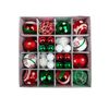 Catzon 42 Pcs Christmas Balls Colored Shatterproof Plastic Baubles for Xmas Party-Set1
