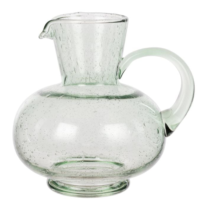 Davis & Waddell Saltara Bubble Glass Jug 1.7l Green 18x18x20cm