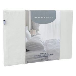 Odyssey Living Breathe Cotton Fitted Bed Sheet King Pewter