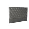Rakel Velvet Headboard Grey - Double