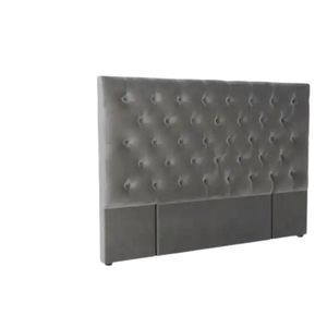 Rakel Velvet Headboard Grey - Double