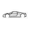 Ignite Laser Koenigsegg Gemera Silhouette Metal Wall Art Rustic Metal 23.6inch/60cm