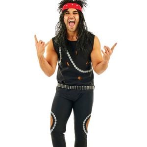 Wild Side 1980s Mens Plus Size Glam Punk Rocker Costume - Xlarge