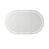 Attica 1200mm Matte White Bentwood Oval LED Shaving Cabinet With Powerpoint