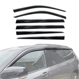 AUSGO Stainless Trim Weather Shields for Jeep Grand Cherokee L WL 7-Seat 2021-Onwards Weathershields Window Visors