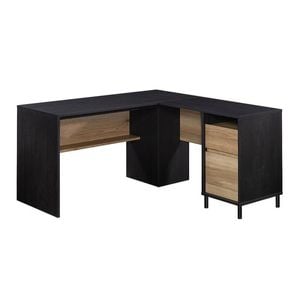 Acadia Way Desk L-Shaped Corner 2 Drawers Two Tone Oak