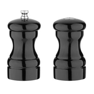 Olympia Salt And Pepper Set Black Tableware Dining Kitchen Accessory