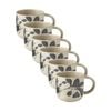6pk Ecology Floral Silhouettes Cecile Coffee Mug Midnight Charcoal 380ml