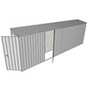 Build-a-Shed 0.8 x 6 x 2m Single Hinged Door Skillion Shed with Single Hinged Side Door - Zinc