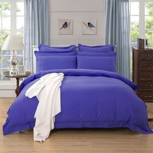 Fabric Fantastic 1000tc Tailored Queen Size Royal Blue Quilt/doona/duvet Cover Set