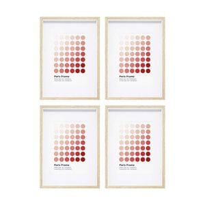 4PK Braz A4 Paris Image Photo Document Display Frame 29.7x21cm Beech
