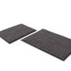 Smarcute 2 Pieces Chenille Bath Mats Non Skid Washable Bathroom Rugs 50cm X 81cm & 43cm X 61cm Grey
