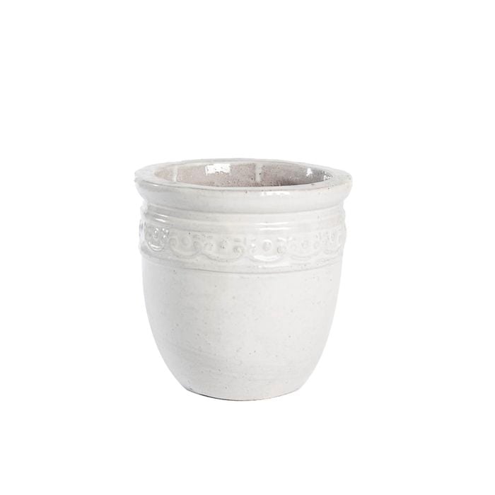 Northcote Pottery 43cm White Studded Pot